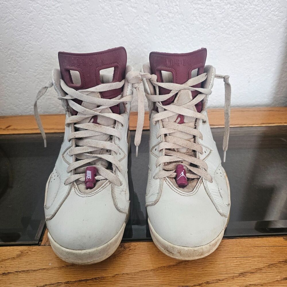 Nike Air Jordan 6 Retro Maroon 2015 high top basketball sneakers men size 10